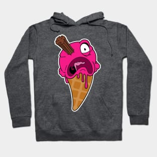 Eye-scream: Strawberry with flake variant Hoodie